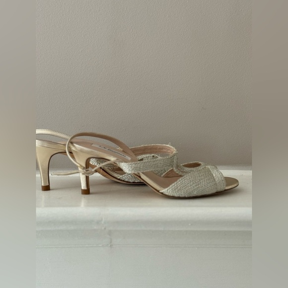 L.K. Bennett Gold Rope Wedge Sandals size 36 - Picture 8 of 10